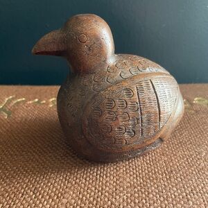 Handcrafted Vintage Wooden Bird Trinket Box